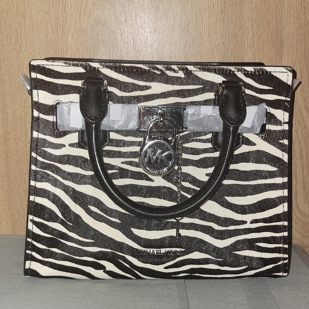 Michael Kors Hamilton Zebra Print Small Satchel